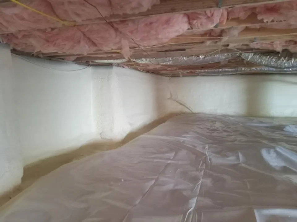 Crawl space encapsulation with closed-cell spray foam for Metal Roof Coating in Parole